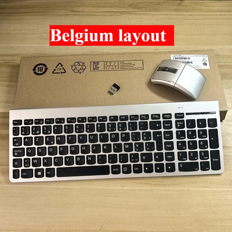 Wireless  Keyboard and Mouse Set for Lenovo SK-8861 UK French Latin German Spanish Nordic Thai Arabic Korean Italian Turkish
