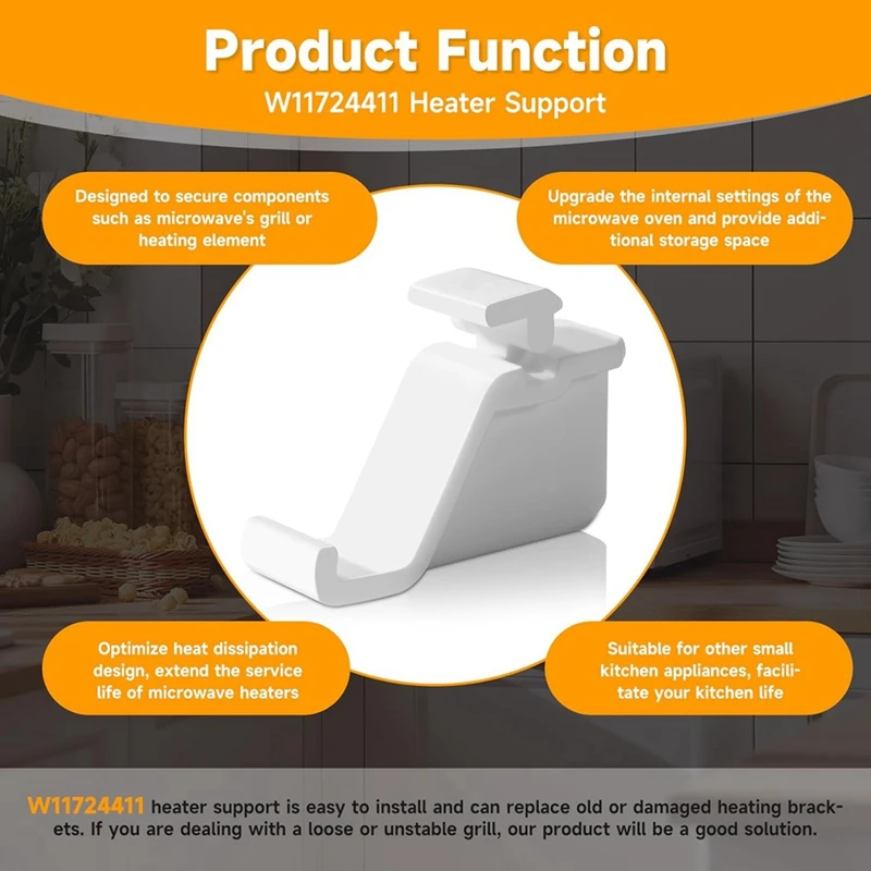 ABGR-W 11724411   W 10909479   Suporte de aquecedor para Whirlpool Kitchenaid Jenn-Air Maytag Forno de micro-ondas Grill substitui 461967753871