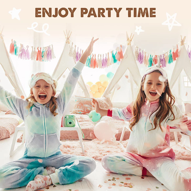 6/8/12Pcs Spa Party Robes Gowns for Girls Kimono Satin Robe Kids Birthday Party Favors Slumber Party Robe Birthday Squad Robes