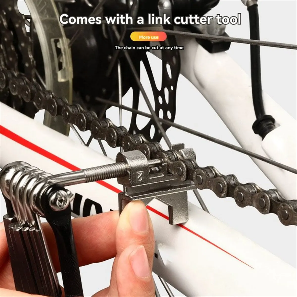 A61P 16 in 1 Bike Repair Tool Kit Multifunctional Bicycle Maintenance Set with Chain Splitter Hex Spoke Wrenches Screwdrivers