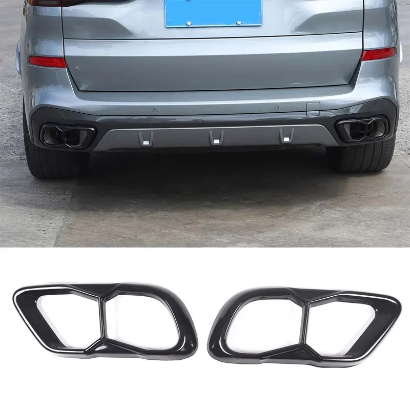 

For BMW X5 G05 X6 G06 X7 G07 2019-2022 (M60) Car Tail Throat Decorative Frame Stainless Steel Exterior Modification Accessories