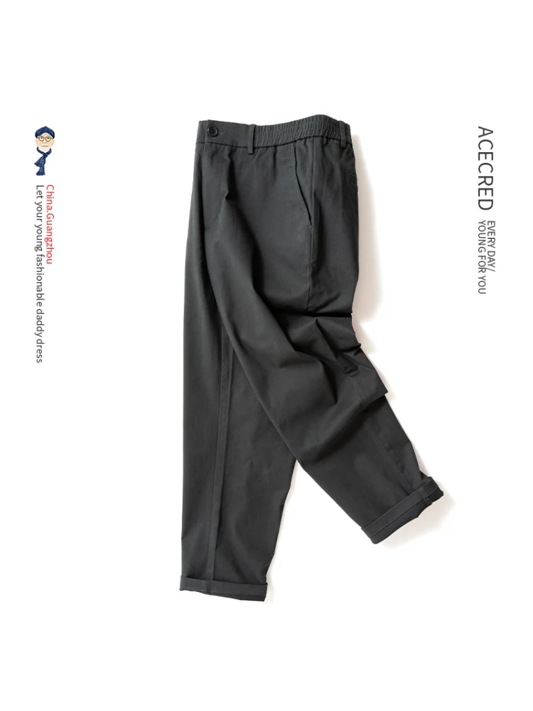 

Loose Straight Leg Casual Pants for Middle-Aged And ly Spring Faionable Breathable Cotton Dad andpa Long Trousers