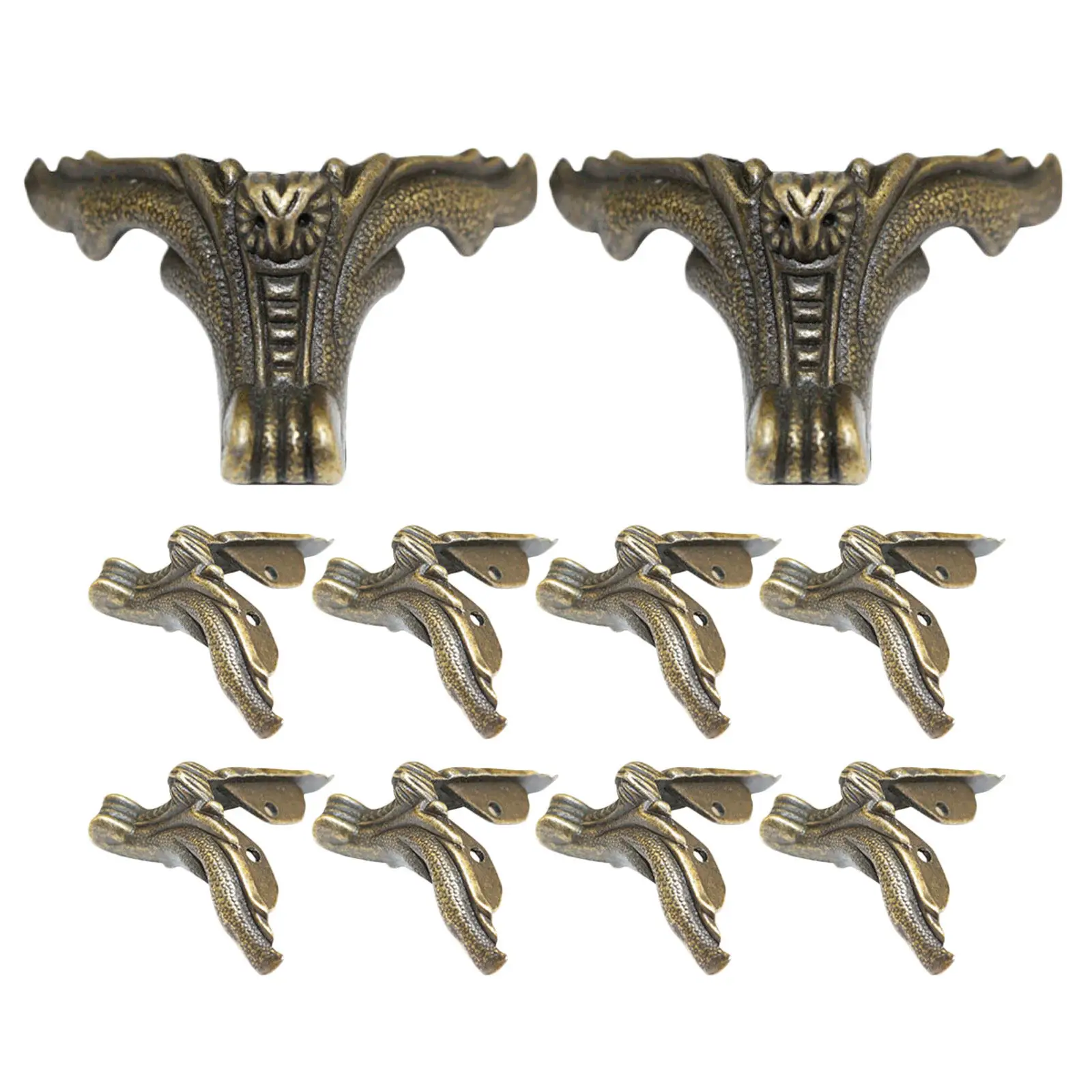 10 Pcs Jewelry Case Feet Leg Corner Support for Boxes Cabinet Protectors