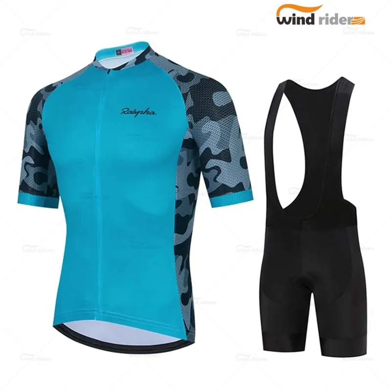 

Cycling Jersey 2023 Team Ralvpha Men Summer Cycling Set Racing Bicycle Clothing Suit Breathable Mountain Bike Clothes Sportwears