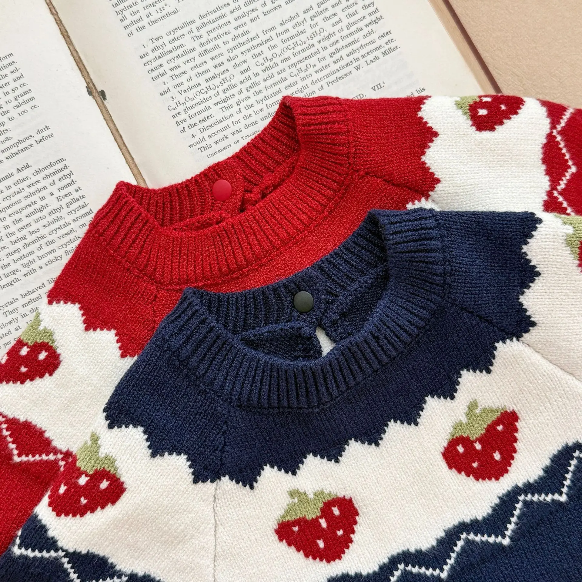 0-24M Newborn Kid Baby Girl Winter Clothe Knit Baby Sweater Romper Long Sleeve Bodysuit Thick Warm Jumpsuit Cute Sweet Outfit