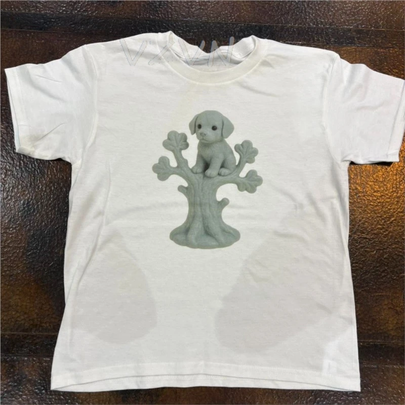 

Y2K Crop Top summer cute Gog short sleeved Aesthetict-shirt retro sweet sleeved Harajuku Baby Tee EMO Girl Fashion Streetwear