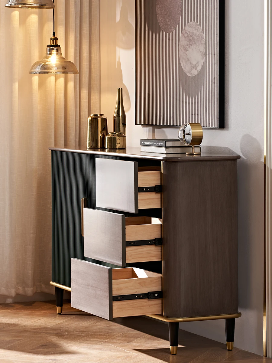 Modern luxury foyer cabinet, Italian minimalist dining cabinet, entrance door, living room, storage and decoration cabinet, hous