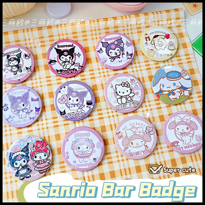 سانريو شخصية دبوس مرحبا كيتي كورومي بلدي ميلودي سينامورول بروش معدني على ظهره ملحق حلية لعبة هدية حفلة للأطفال #3