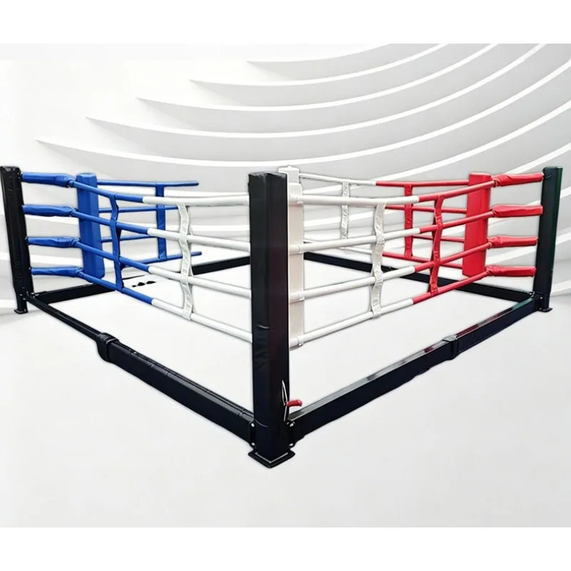 5m x 5m Foldable Boxing Ring Portable Ring Without Rolled Mats for Training and Sports Competitions