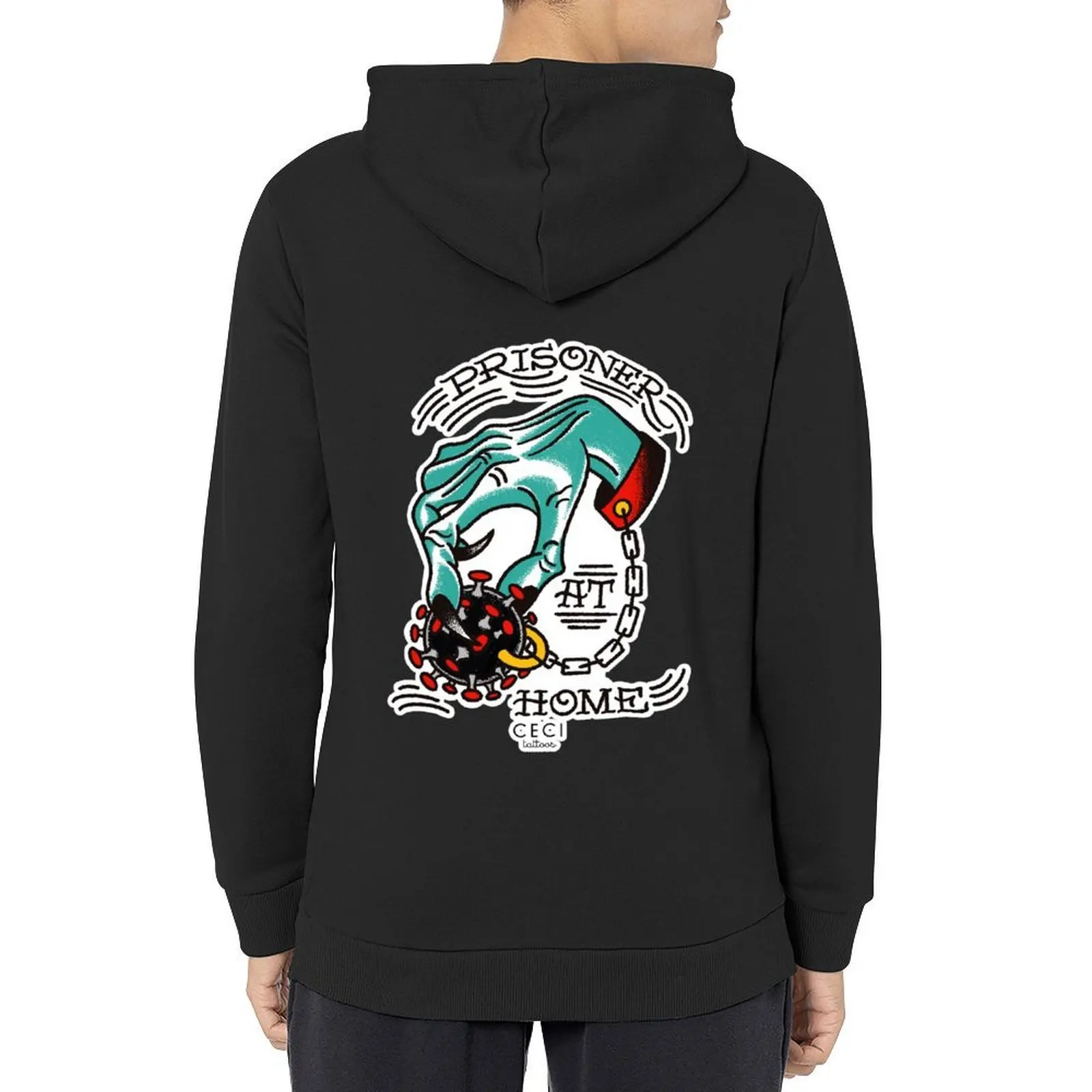 

Prisoner at home Hoodie men clothes men wear men's sweat-shirt set korean clothes graphic hoodies