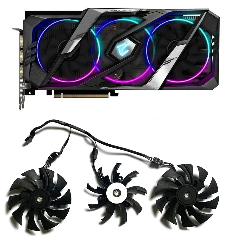 

New 95mm PLD10015B12H Cooling Fan Replacement for GIGABYTE Aorus Geforce RTX 2060 2070 2080 Ti Super 8G Graphics Card Cooling