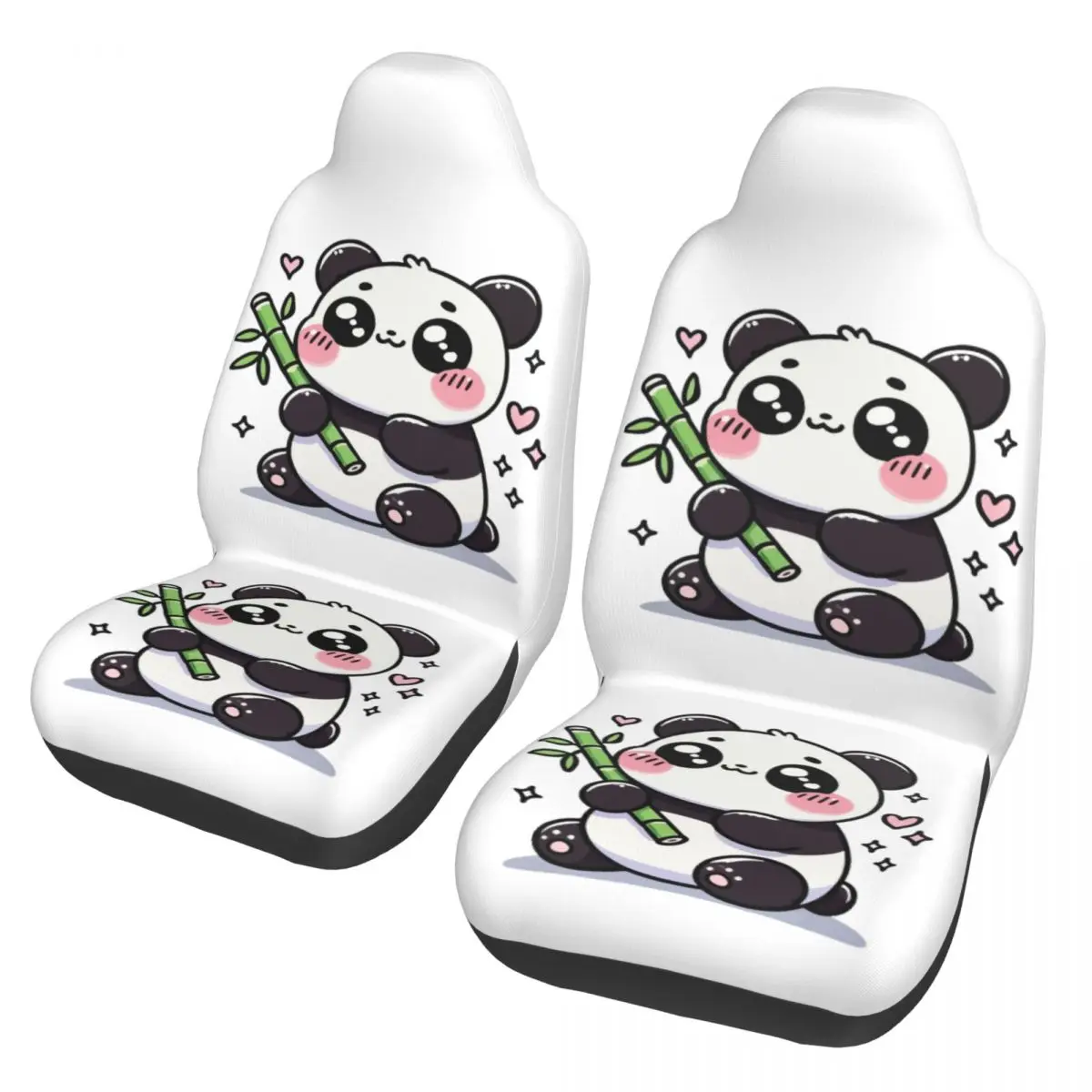 

Чехлы на передние автомобильные сиденья Panda Snack Time 2, универсальные защитные аксессуары для автомобилей, внедорожников