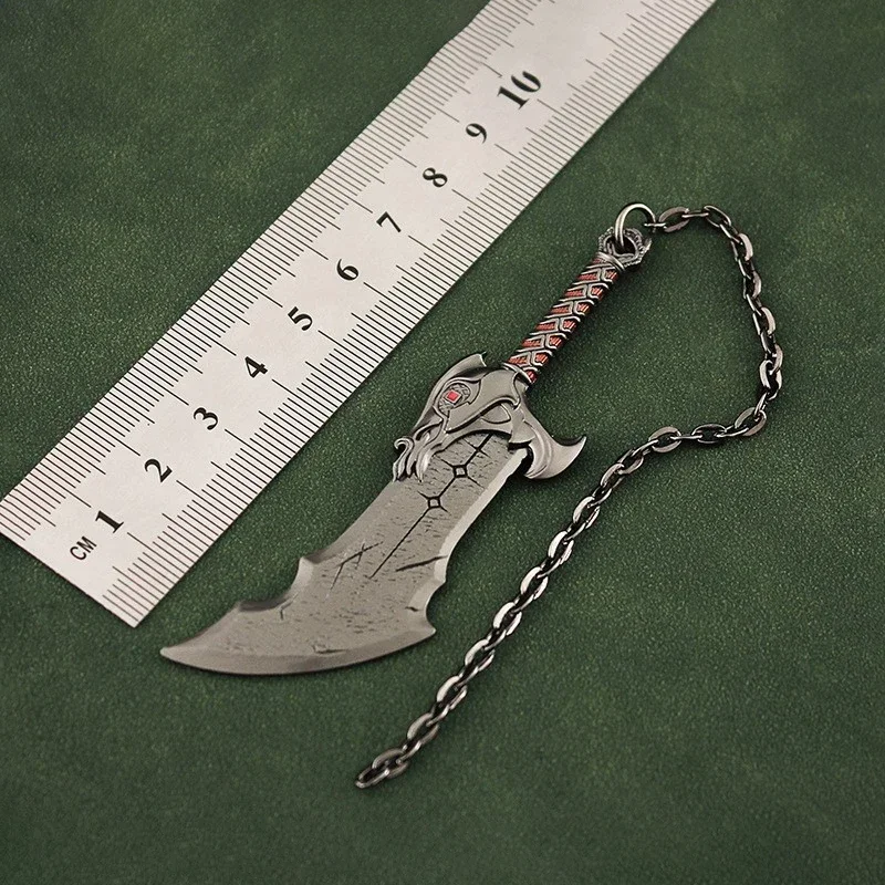 God of War Game Kratos New Rune Edition Chaos Blade Chain Edition Mini Keychain Metal Model Pendant Sword Birthday Holiday Gifts