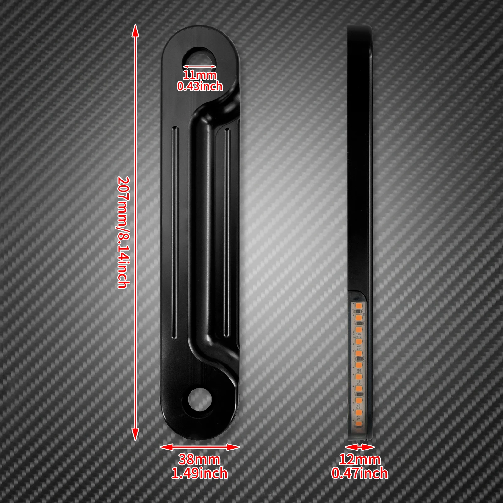Motorcycle Front LED Flush Fork Turn Signals Light Brackets For Harley Touring Electra Street Glide Road King FLHT FLHR 98-2022