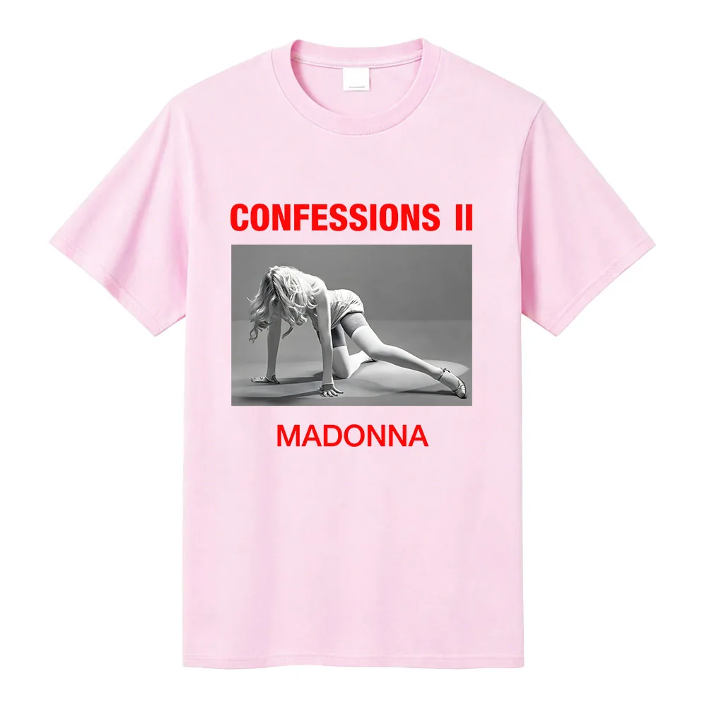 Graphic Merch Madonnaa CONFESSIONS II T-shirt Short Sleeve Loose Cotton Tshirts Fashion Singer Design Printing Tees Women Men