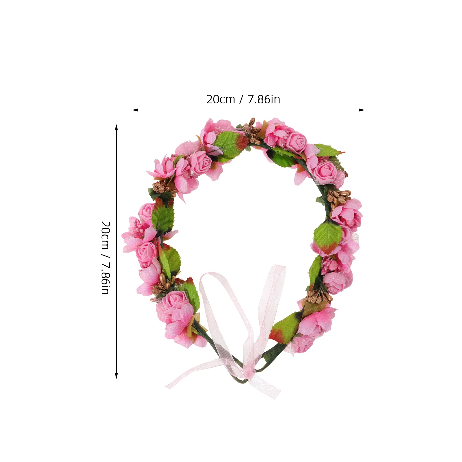 2 قطعة عقال زهرة محاكاة الأزهار غطاء الرأس لحفل الزفاف في الهواء الطلق صور الدعائم النساء إكليل مجموعة فتاة تاج الشعر #2