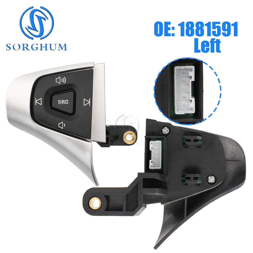 SORGHUM Truck Auto Cruise Steering Wheel Switches Button Panel Menus Dashboard Knob for SCANIA P G R T series 1881591 1881593
