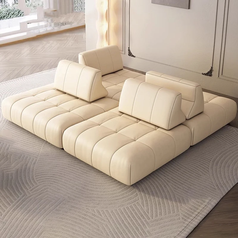 Modular modern living room Italian light luxury new design sofa with movable back high-end creative sofa
