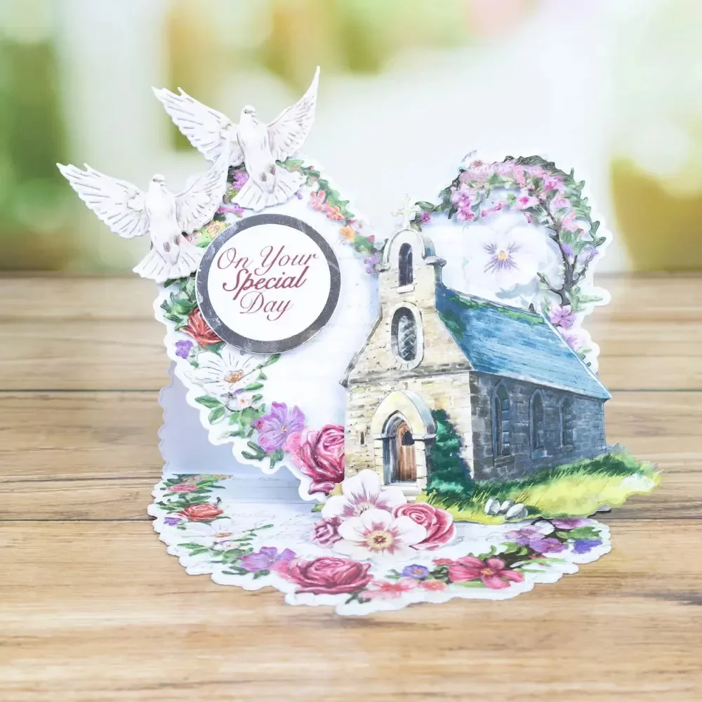 A Western-style House with a Cross Cutting Dies Scrapbook Diary Decoration Stencil Embossing Template DIY Greeting Card Handmade - view 2