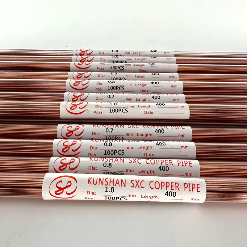 

(50PCS/LOT) 1.5x400mm Copper Tube Multihole, Copper EDM Tubing Electrode MultiChannel Dia. 1.5mm Length 400mm for Superdrill EDM