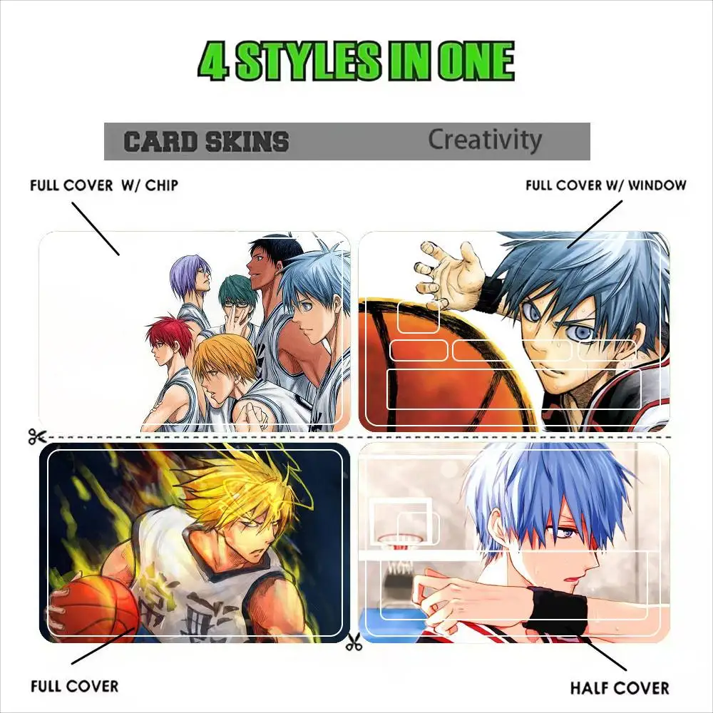 Kuroko's Basketball Tetsuya Kuroko   Sticker Film Tape Skin for Credit Card Debit Card Waterproof Stickers