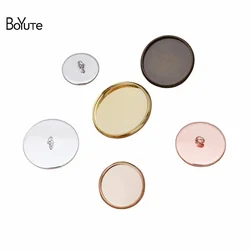 BoYuTe (100 Pieces/Lot) Round 12-14-16-18-20MM Cabochon Base Blank Button Settings Metal Brass Diy Handmade Jewerly Accessories