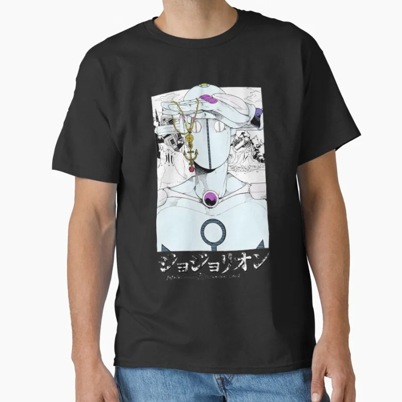 

Gappy stand JJBA 80s Manga Jojos bizarre adventure Anime t shirt for men Large size Tops S-6XL 100% cotton printed Clothes