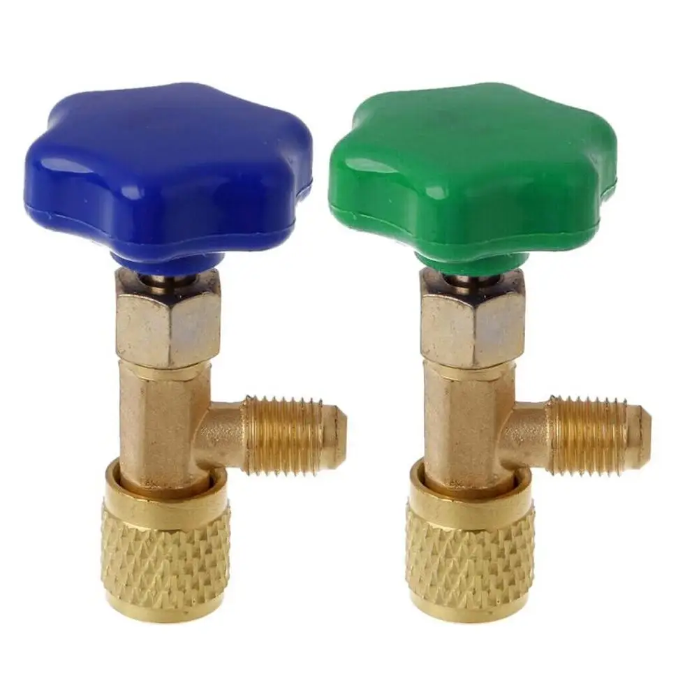 1/4 conector sae mayitr válvula de distribuição de baixa pressão abridor de garrafa refrigerante pode tocar para r22 r134a r410a gás 1 p y3w6