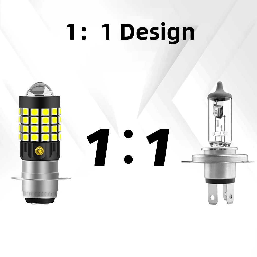 أضواء LED للدراجات النارية H4 H6 BA20D P15D موتو سكوتر الضباب ضوء مشرق أصفر أبيض ثنائي اللون Motobike المصباح 12-80 فولت 1 قطعة