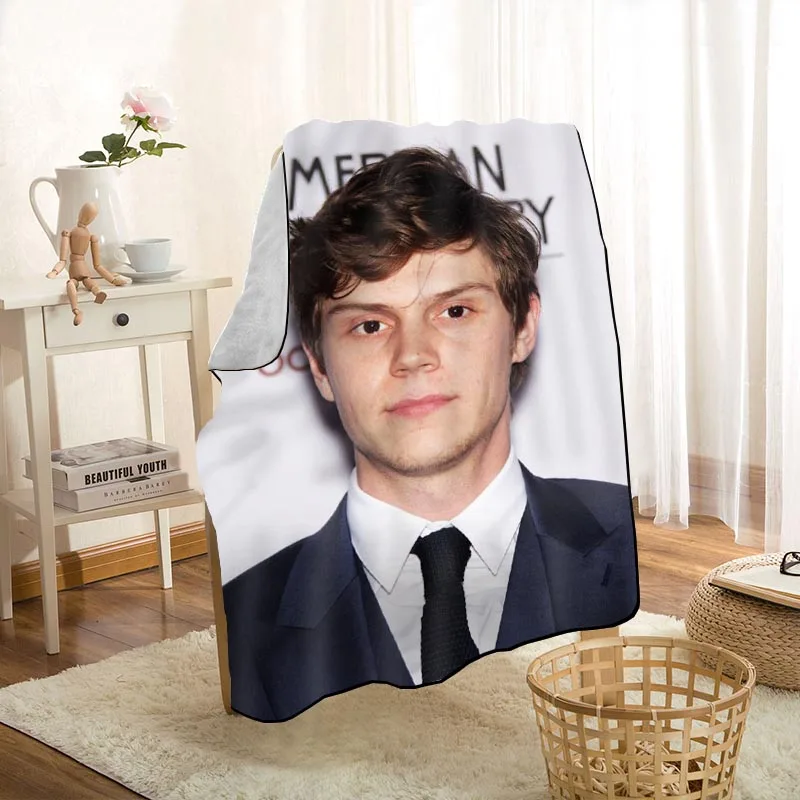 New Arrival Evan Peters Blankets Printing Soft Blanket Throw On Home/Sofa/Bedding Portable Adult Travel Cover Blanket