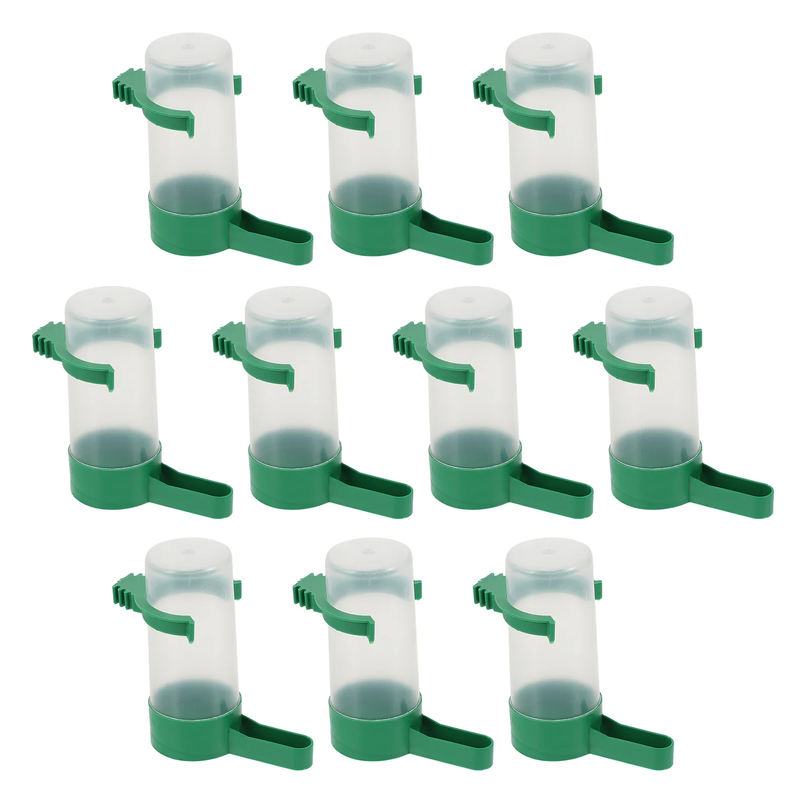 10 Pcs Window Bird Feeder Waterer Drinker Pigeon Feeders Pet Food Automatic Green Dispenser for Birds Gift