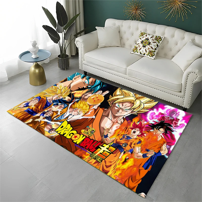 Cartoon D-Dragon Ball Anime Game Carpet Rug for Playroom Bedroom Living Room Sofa Home Decor,kid Area Rug Non-slip Floor Mat