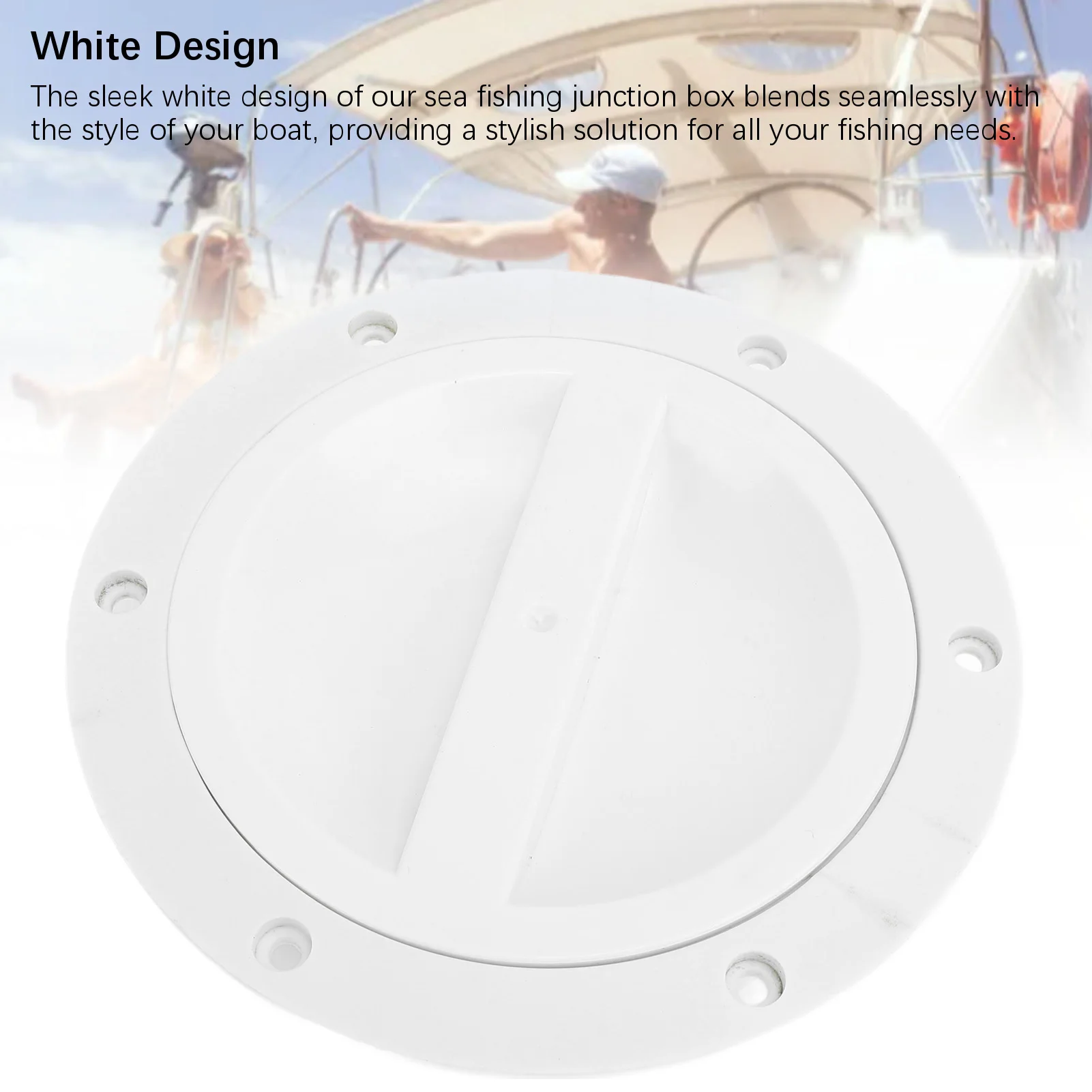 Electric Agitation Fishing Junction Box Water Resistant Easy Installation White Boat Junction Box for RVs Yachts Ships