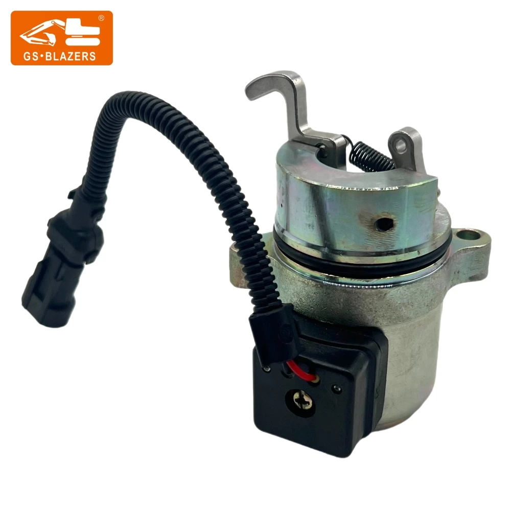 Válvula solenoide 0427-2956-A de apagado de parada de combustible de excavadora para piezas de excavadora DEUTZ BF6M2011 12V