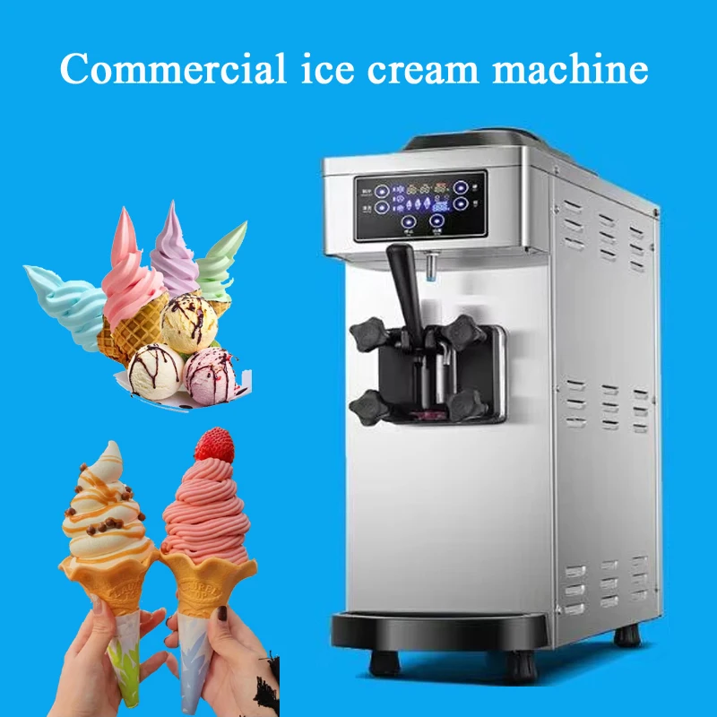 

Including Tariffs Commercial Soft ice cream machine With Puffing Three Flavors Freeze Equipments Vertical Sweet Cone Maker