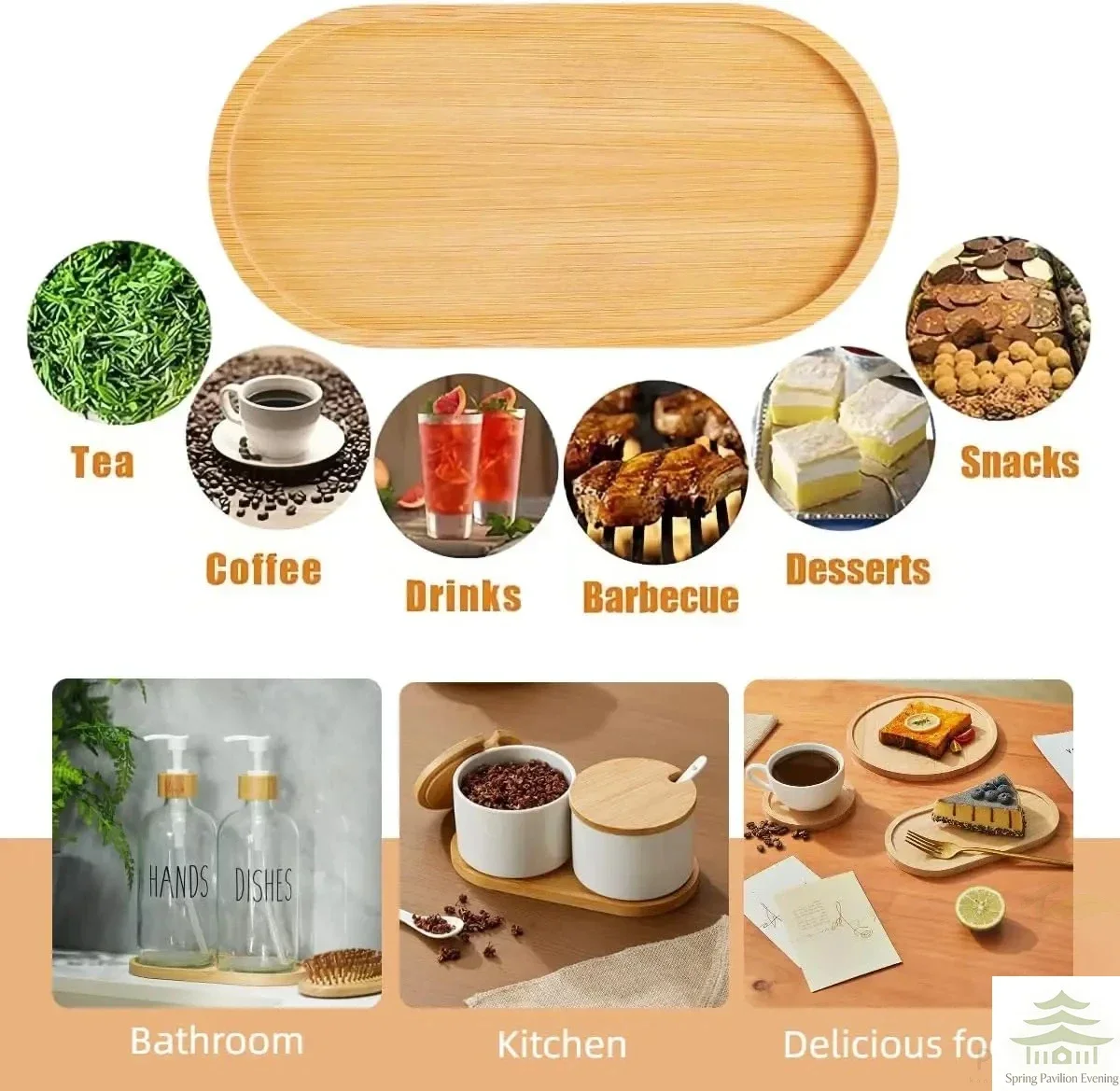 1Pc Japanese Tableware Wooden Plate Beech Oval Tray Mini Solid Wood Small Plate Children\'s Whole Wooden Plate Wooden Plate