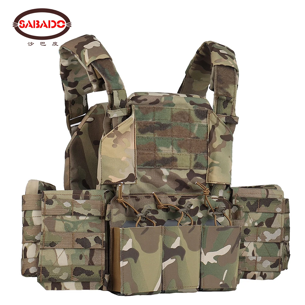 Tactical THORAX HSP Chest Rigs Front&Rear Bag Airsoft MOLLE Hunting Vest Multi-mission Plate Carrier With 5.56 Magazine Placards