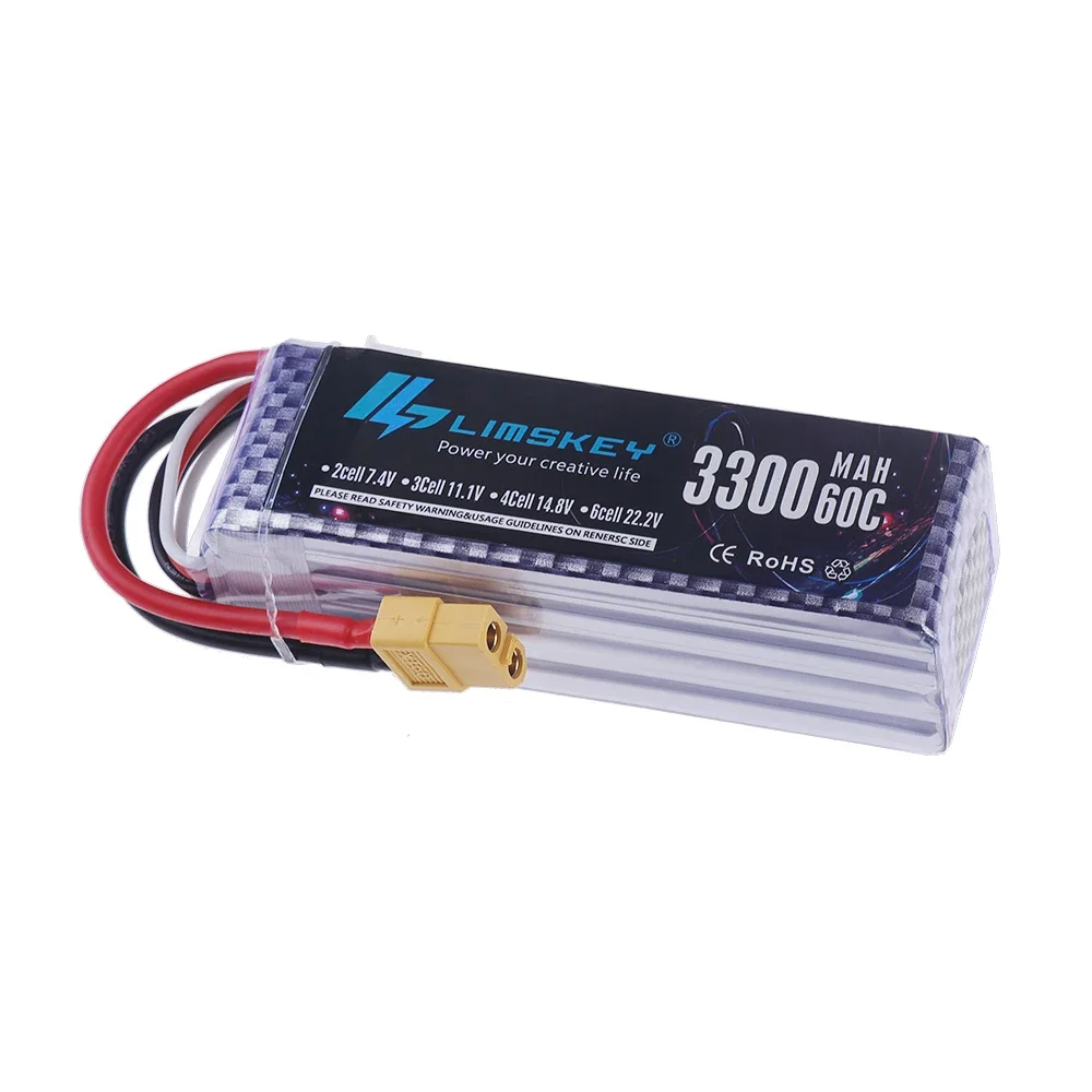 4S LiPo Battery 14.8V 3300mAh 60C/80C For RC FPV Drone Quadcopter Racing Car Deans/XT60