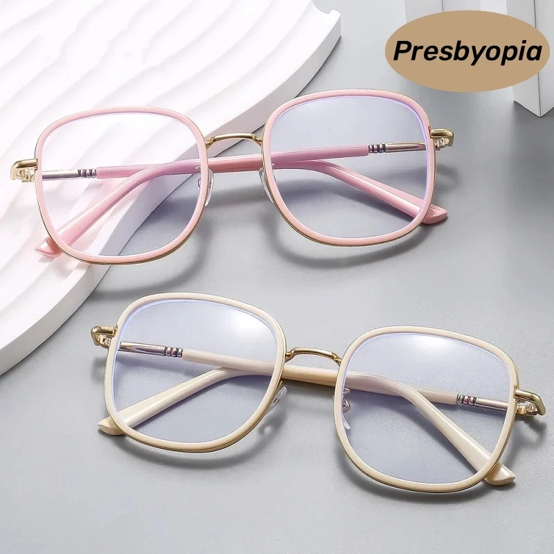 

Large Square Frame Reading Glasses for Men Women Oversized Hign Quality Eyeglasses Vintage Fashion Far Sighted Optical Eyewear