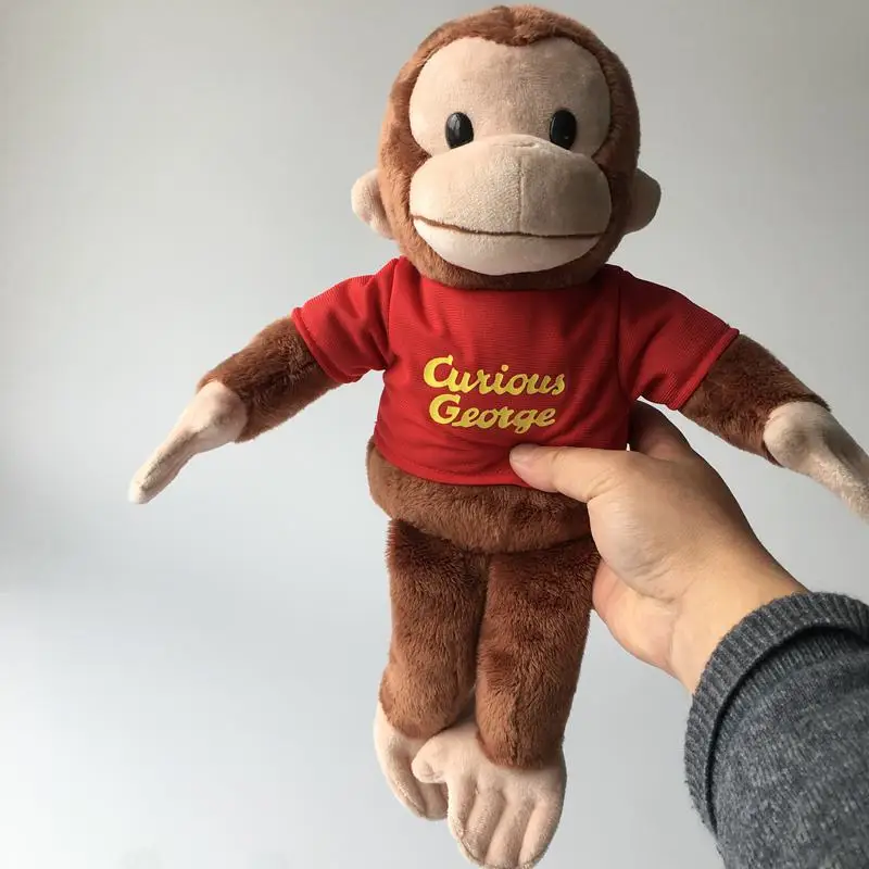 

Новая плюшевая игрушка Curious George Monkey 40 см - мягкая плюшевая кукла Curious George для детей, подарок