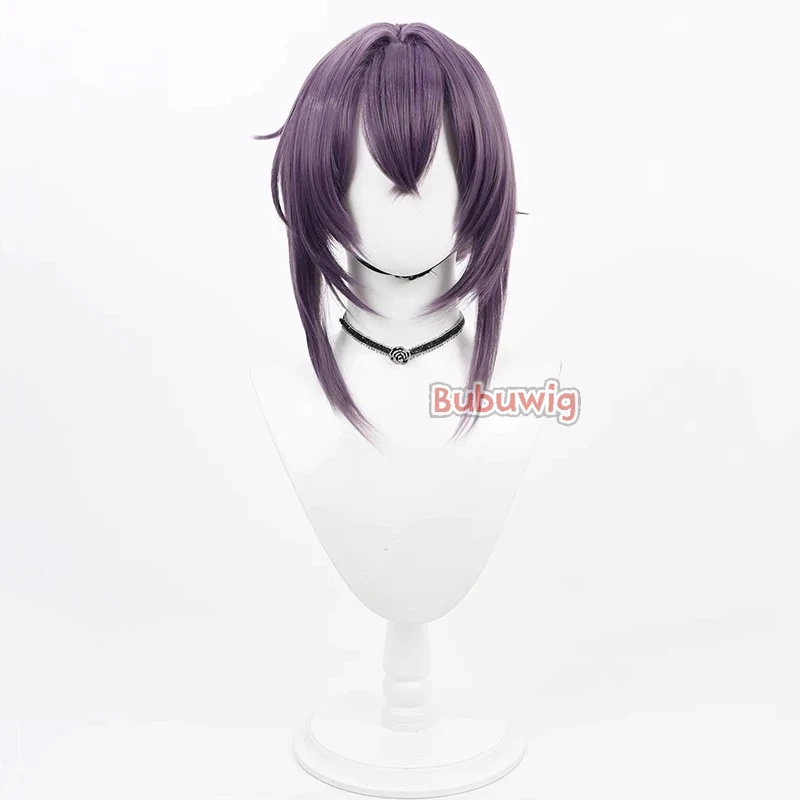 Bubuwig Synthetic Hair Igusa Haruka Cosplay Wigs Blue Archive Igusa Haruka Women Short Purple Ponytail Cos Wig Heat Resistant