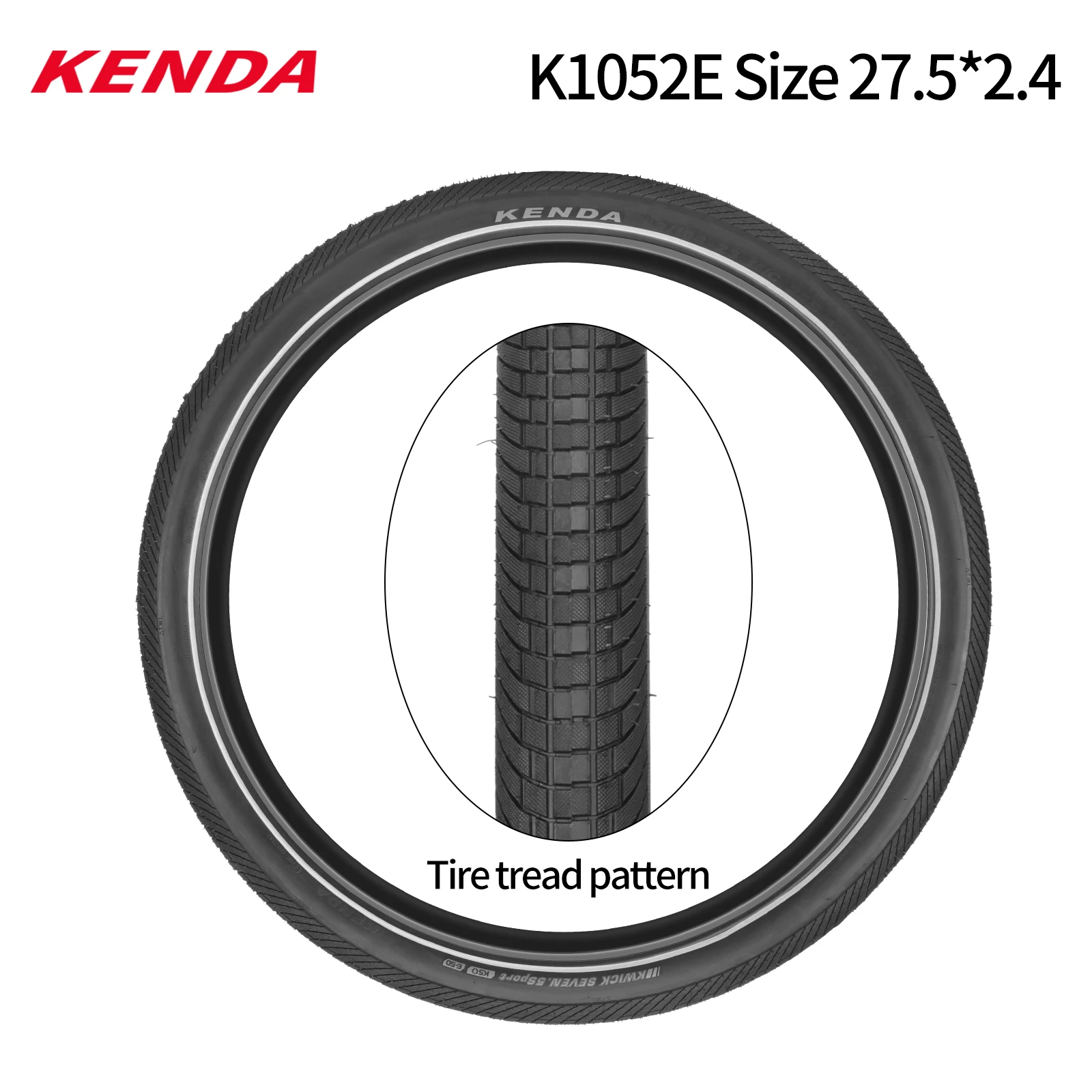 Kenda 27.5 بوصة إطار دراجة هوائية جبلية مطاط متين 60TPI 27.5in * 2.4/2.8 تجارب دراجة الطريق الجبلية سباق الإطارات الخارجية ركوب الدراجات الشتوية #4