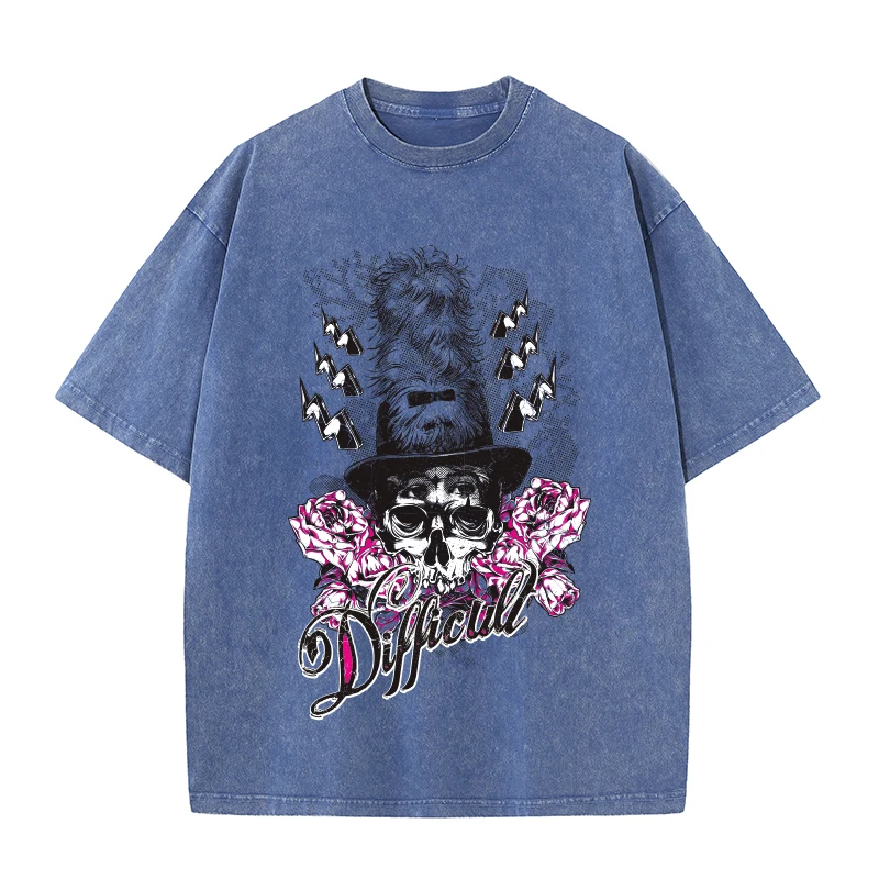 T-shirt manches courtes crâne femmes pulls unisexe surdimensionné T-shirt dames hauts Y2k vêtements Harajuku mode haut T-shirts