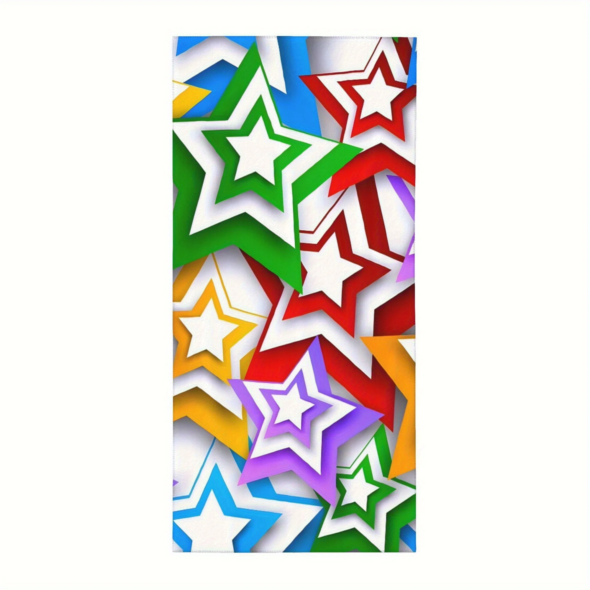 قطعة واحدة من من منشفة الشاطئ بتصميم نجمي ملون للسباحة على الشاطئ والعطلات والترفيه واللياقة البدنية، خفيفة الوزن وناعمة وسريعة الجفاف، مع Pri ممتع