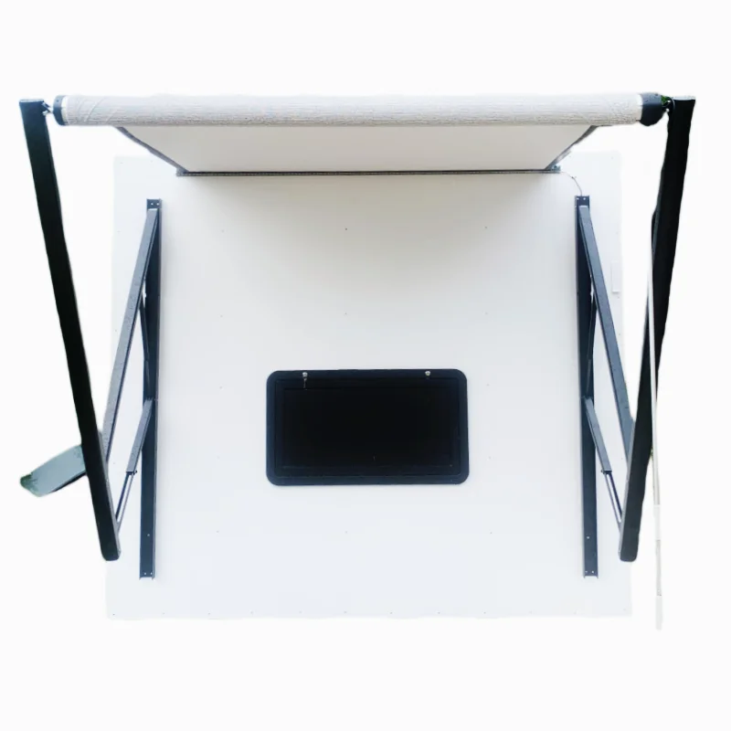 5.5x2.5 متر Rv قافلة متعددة الزوايا مظلة من الشمس Rv المظلة خيمة المظلة مع إطار أسود للمنزل المتنقل مقطورات السفر مقطورة سيارة