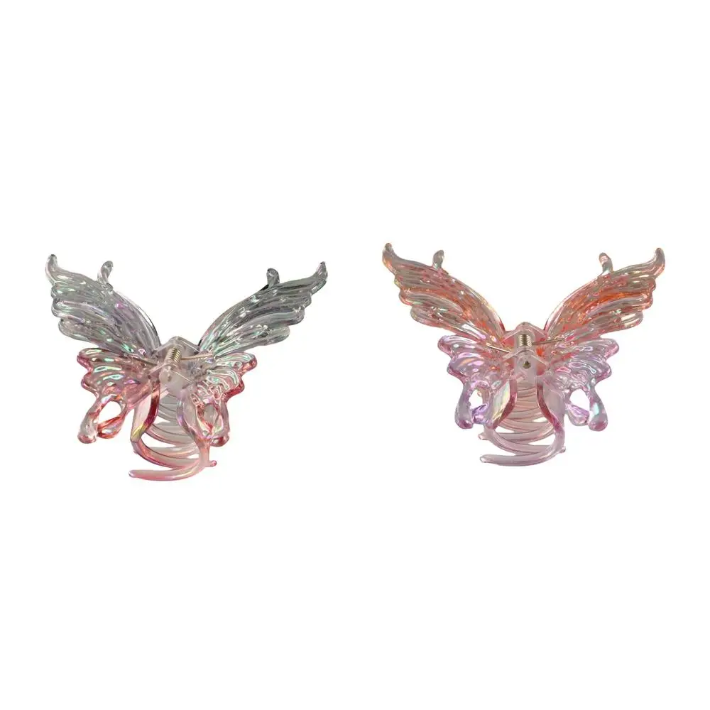 Colorful Liquid Butterfly Hair Claw Acrylic Claw Clip Butterfly Crab Clip Headwear Hair Accessories Large Shark Clip Women