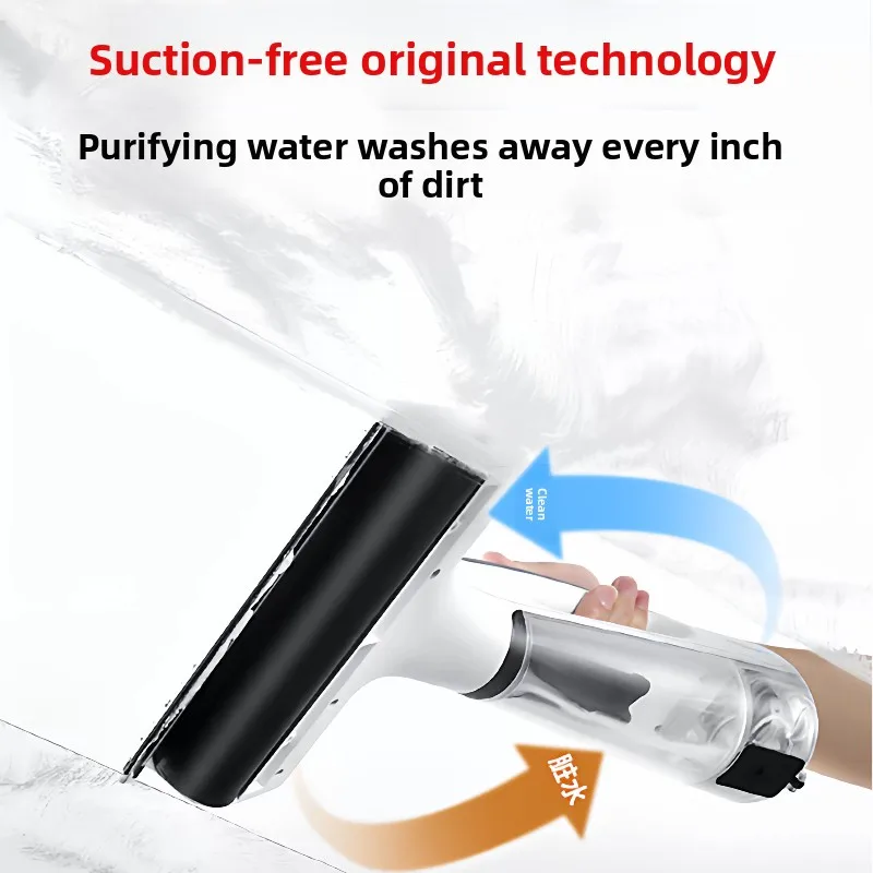 HIZERO H100 Cordless Window Cleaner Vacuum No Dust Quiet Auto Glass Wiper vacuum Stove cleaning glass desktop portable Mini type