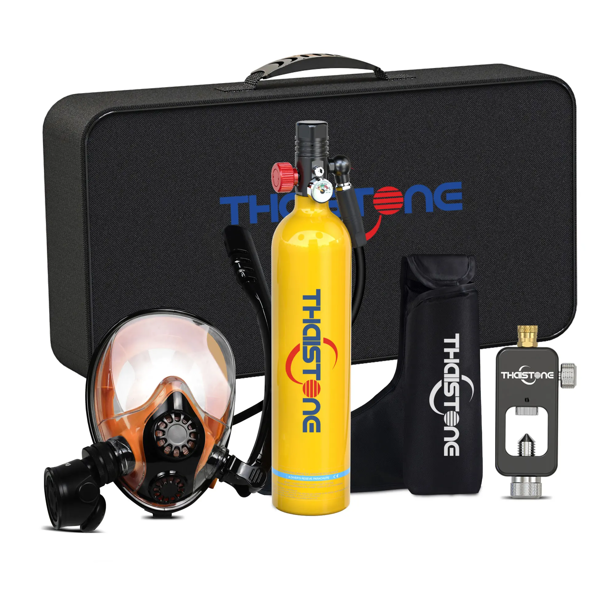 التايلاندية 1L معدات غطس الغوص الأكسجين اسطوانة خزان الغوص تحت الماء التنفس خزان الهواء قناع الغطس