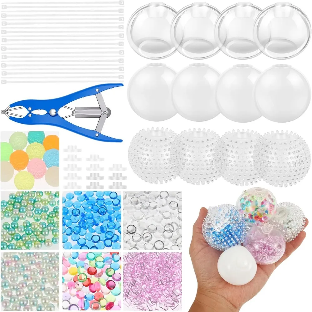 Soft Squishy Squishy Ball Kit Tactile sensory Hollow Empty Shell DIY Fidget Stress Relief DIY Handmade Kit Fidget & adults