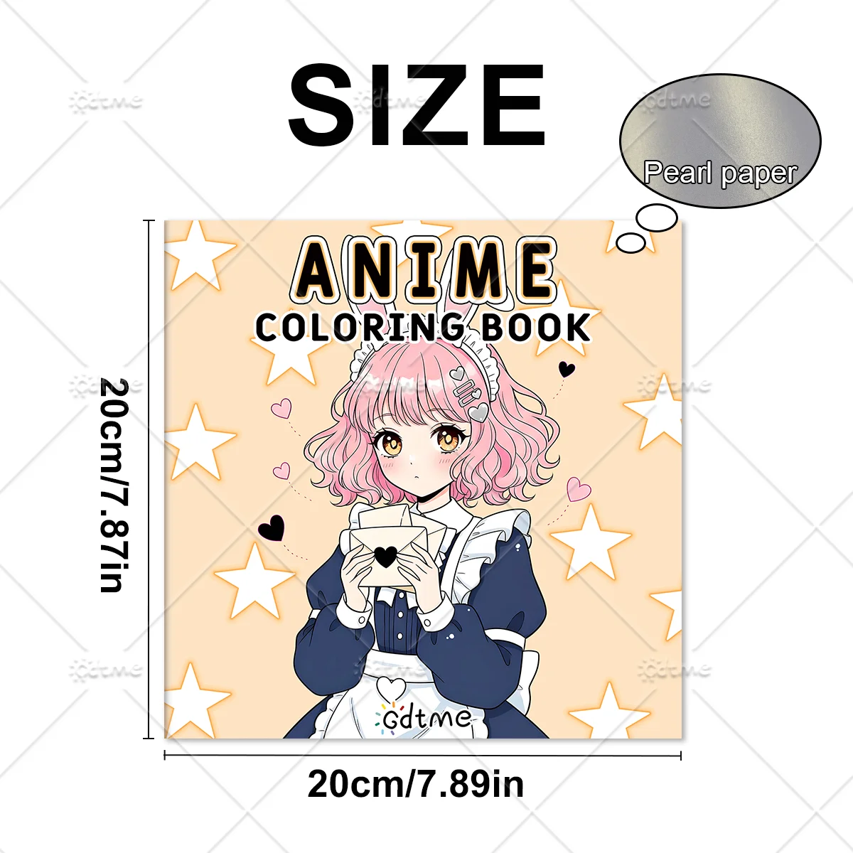 Anti-Angst Anime-Malbuch für Erwachsene Stressabbau DIY Mal- und Zeichenkunst-Aktivitätsbuch Perfektes Geschenk zur Entspannung – Detail 2